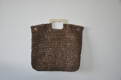 Strandtasche Stroh mit Holzgriff kaJre