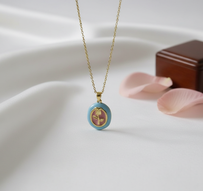 Halskette mit Anhänger Vintage Rose kaJre