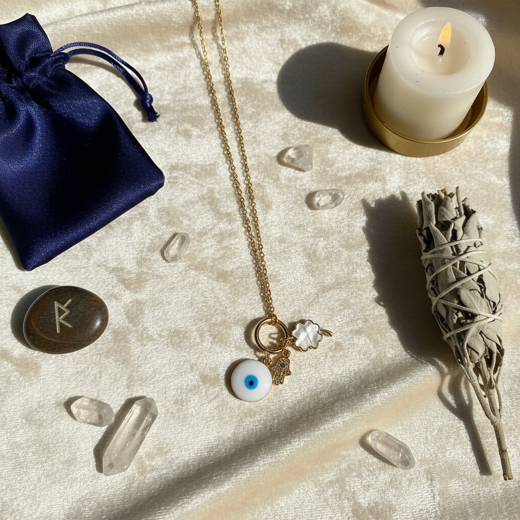 Halskette mit Anhänger Schutz & Glück kaJre